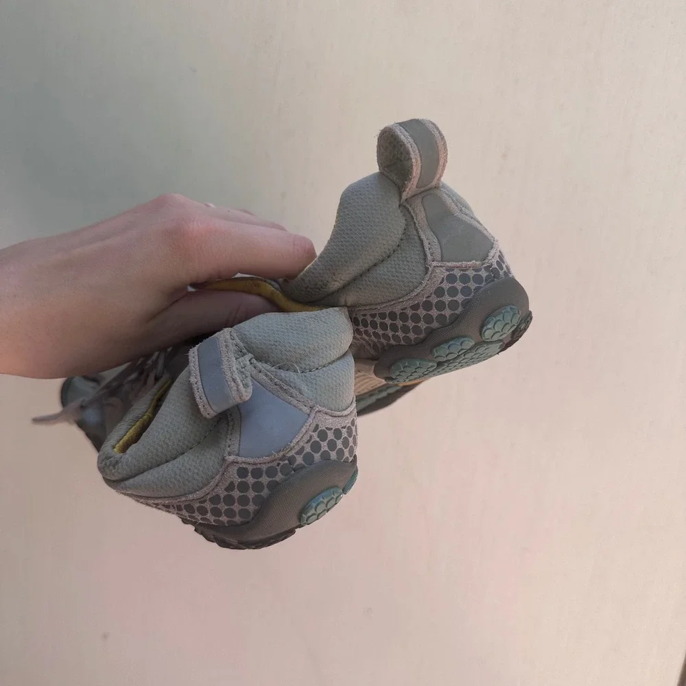 Vibram FiveFingers W356 Barefoot Shoes Grey Blue Toe Sneakers Size 41